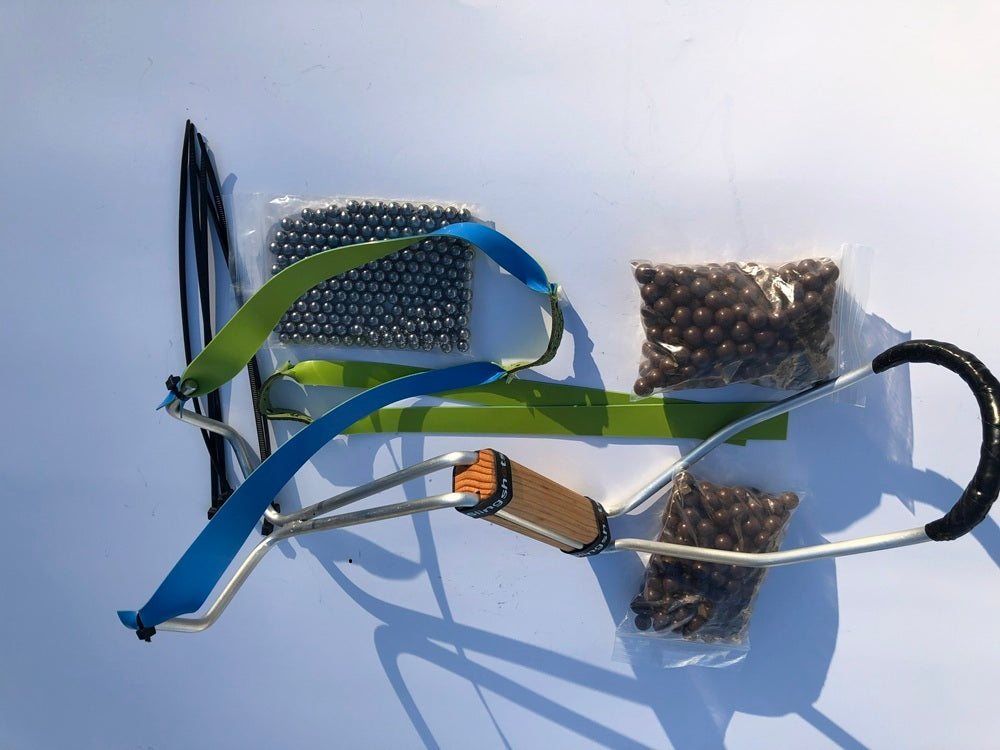 5" Extended Fork Slingshot with Wrist Brace Starter Kit